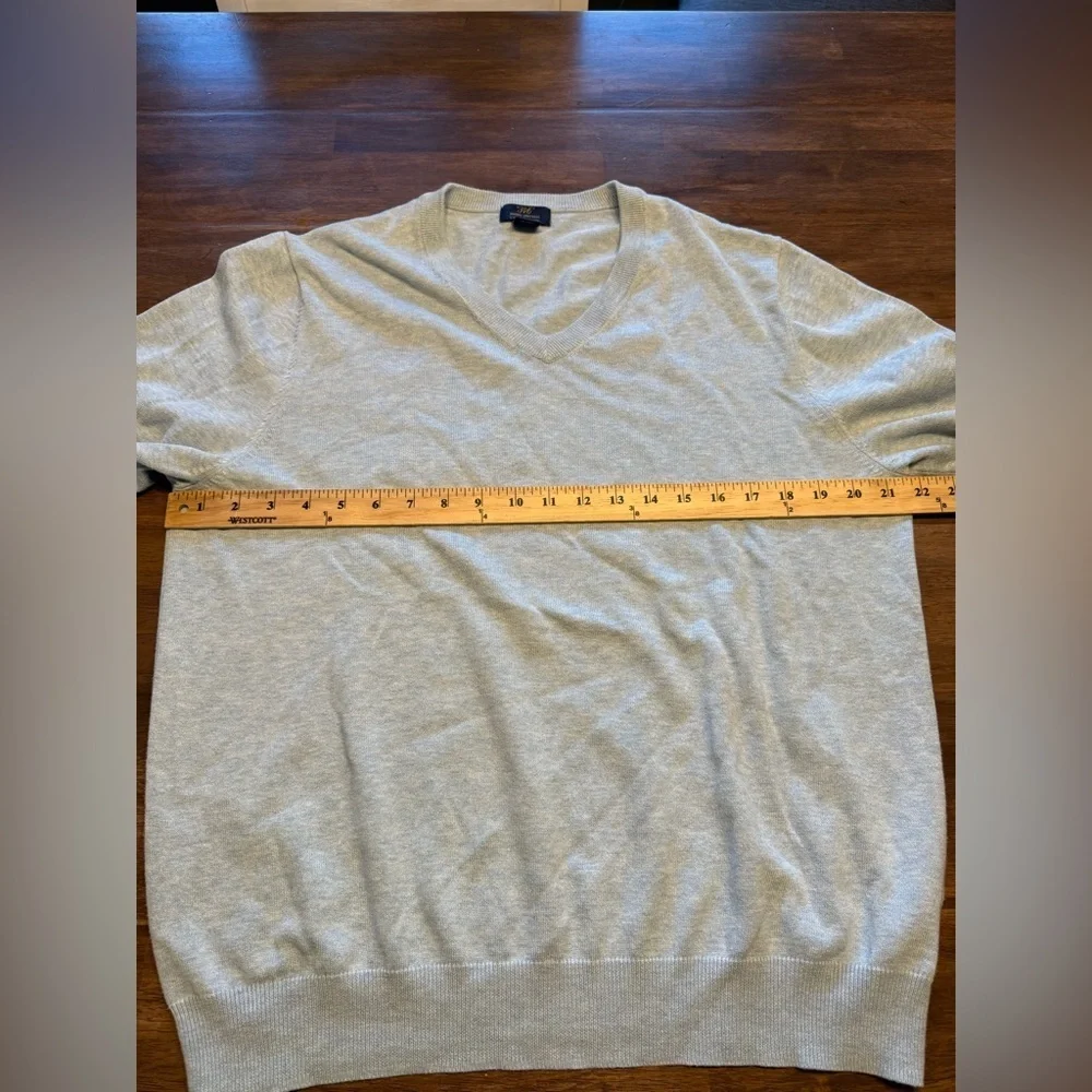Brooks Brothers Men’s Supima Cotton V Neck Sweater SZ L Light Blue Preppy Pastel